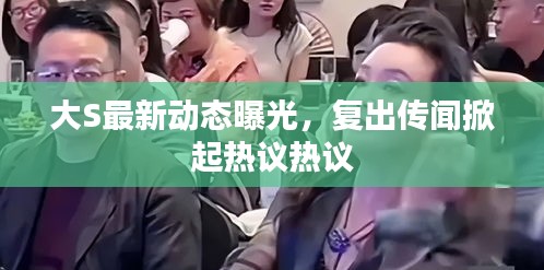 大S最新动态曝光,复出传闻掀起热议热议