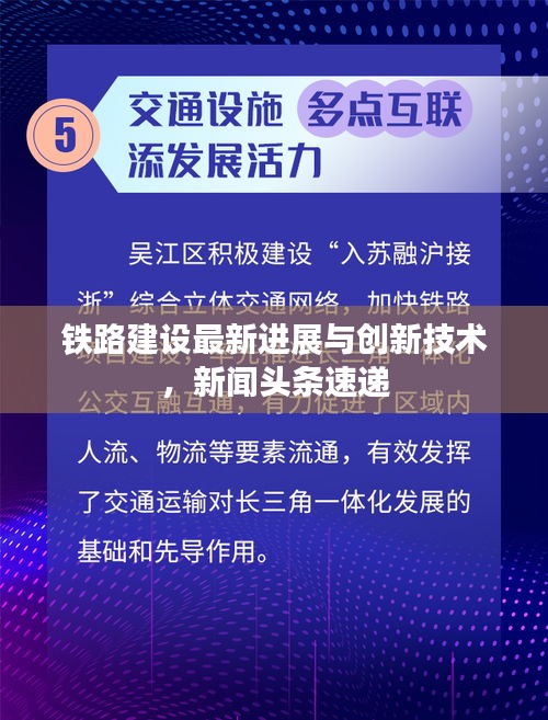 铁路建设最新进展与创新技术，新闻头条速递