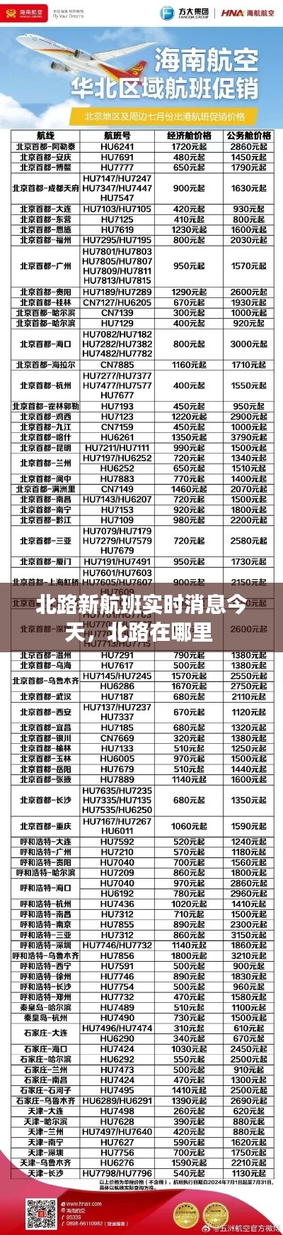 北路新航班实时消息今天，北路在哪里 